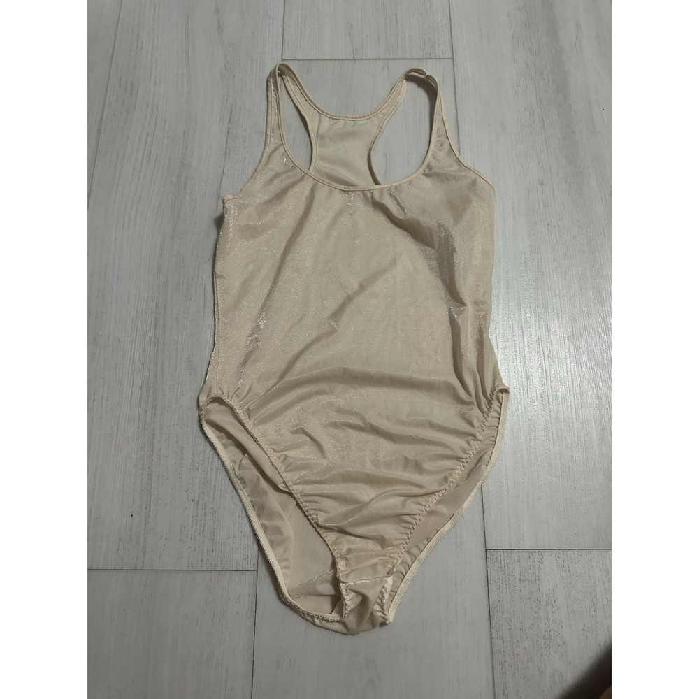 Vintage Vanity Fair 19-123 Nylon Teddy Sz M - Ivory Sheer Shimmery